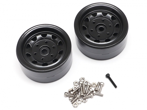 Team Raffee Co. Miscellaneous All 1.9 High Mass Steelie 6 Lug Beadlock Wheels Type A (2) Black