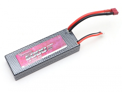 Team Raffee Co. Miscellaneous All 7.4V 6000mAh 2S 45C Lipo Battery T-plug (Deans) Hard Case Pack