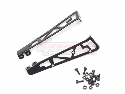 Team Raffee Co. Miscellaneous All 1/10 Adjustable Stainless Steel Rear Wing Spoiler Stand Type E Black