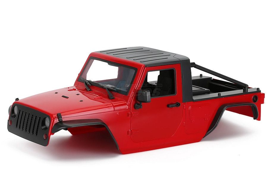 Team Raffee Co. Miscellaneous All Wrangler Pickup Hard Body for 1/10 Crawler 313mm Red