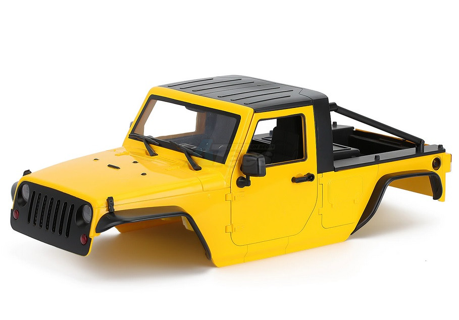 Team Raffee Co. Miscellaneous All Wrangler Pickup Hard Body for 1/10 Crawler 313mm Yellow