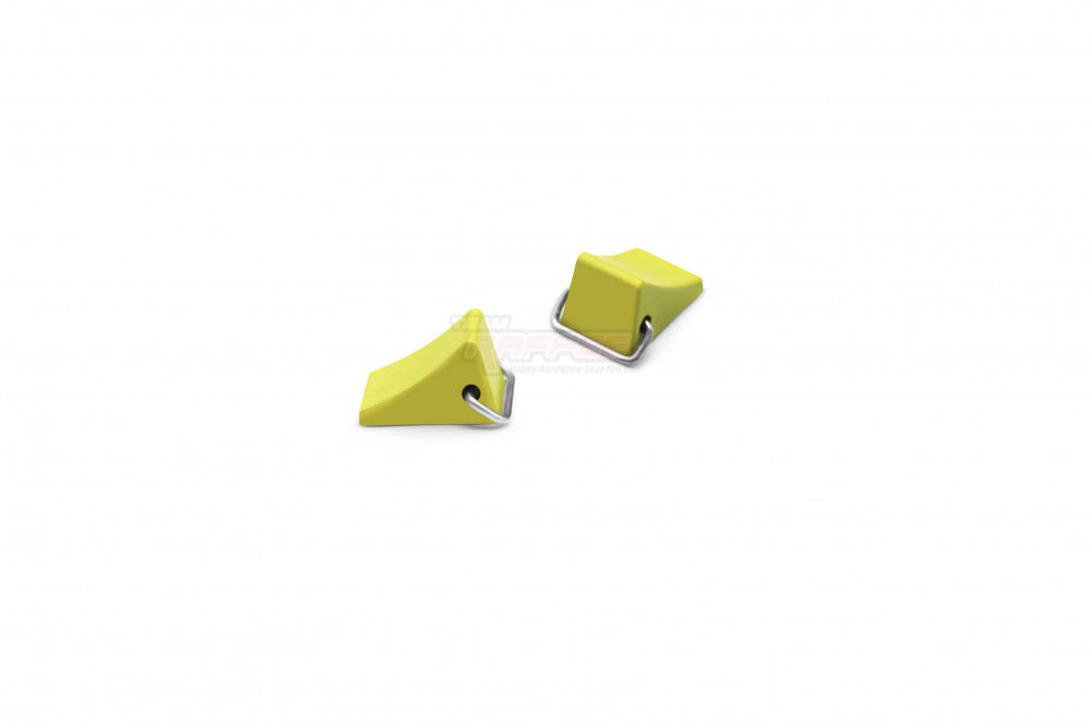 Team Raffee Co. Miscellaneous All Scale Aluminum Tires Block Pads for 1/24 RC (2) Yellow