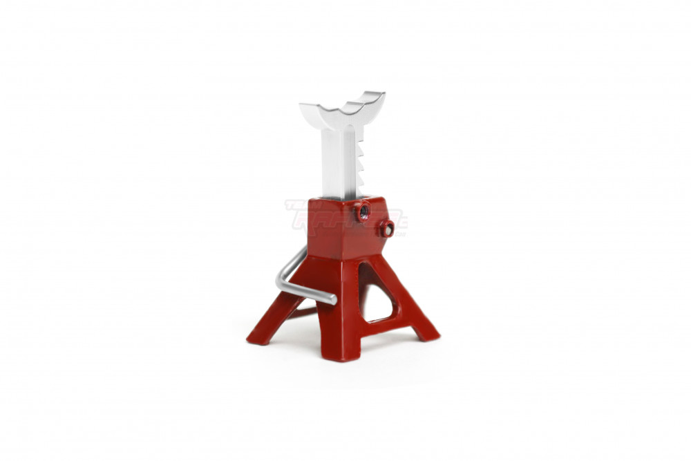 Team Raffee Co. Miscellaneous All Scale Aluminum Adjustable Jack Stand for 1/24 RC (2) Red