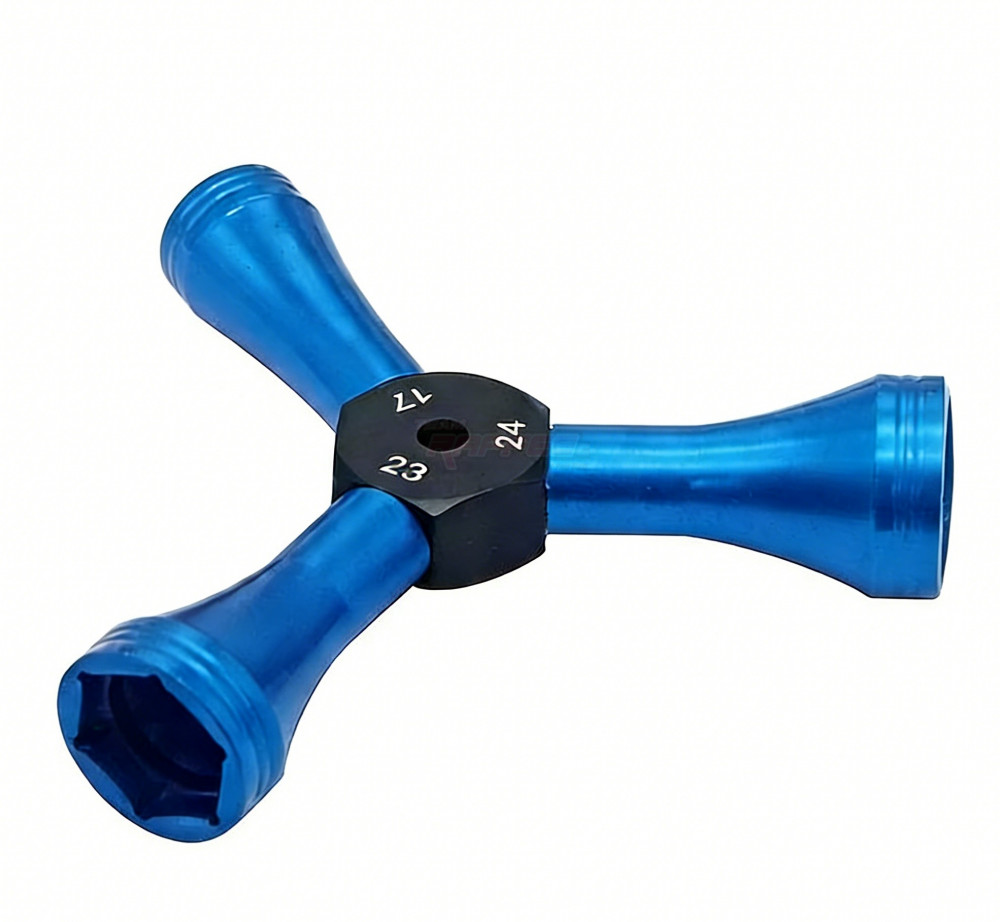 Team Raffee Co. Miscellaneous All CNC Aluminum Socket Wrench for Off-Road Scale RC Car Blue