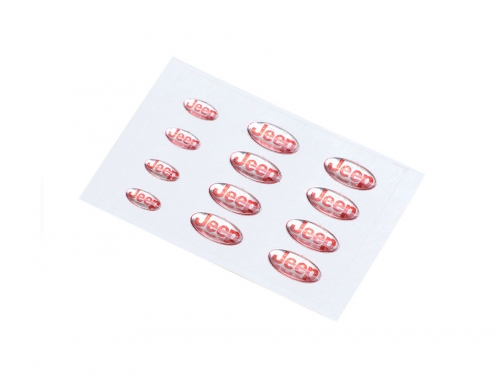 Team Raffee Co. Miscellaneous All Jeep Crystal Sticker Red