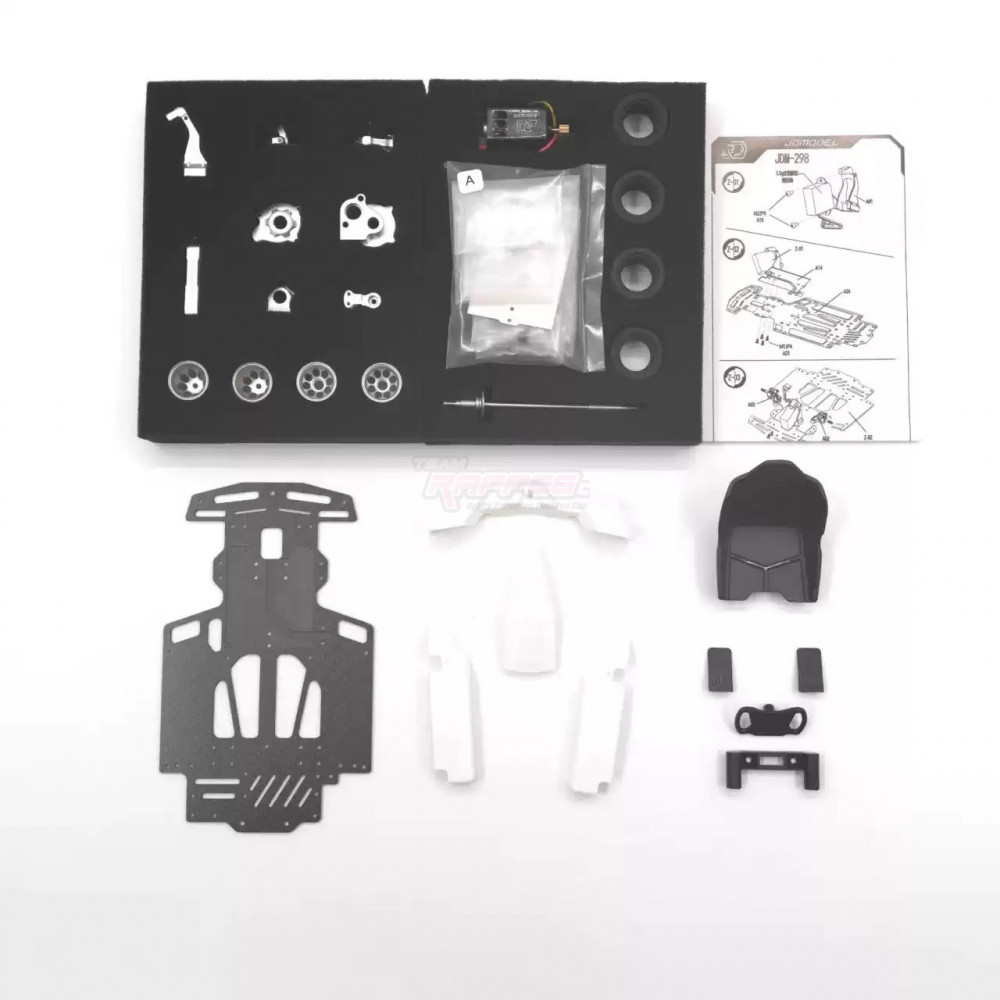 Team Raffee Co. Miscellaneous All 1/10 Go-Kart KIT Ver.A w/ Electronics & Stickers Silver