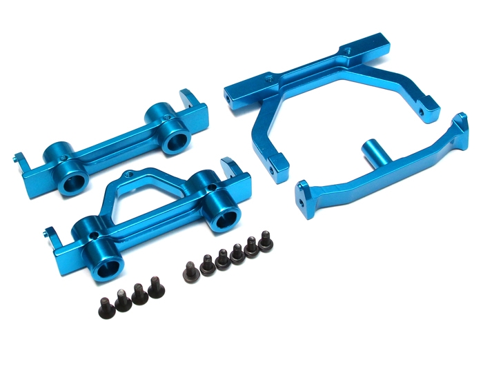 Team Raffee Co. Axial SCX10 Aluminum Front & Rear Bumper Set - 1 Set Blue