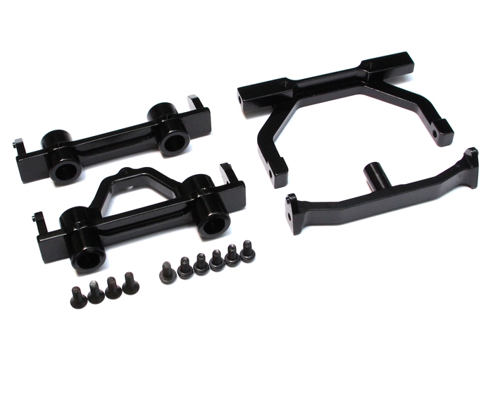 Team Raffee Co. Axial SCX10 Aluminum Front & Rear Bumper Set - 1 Set Black