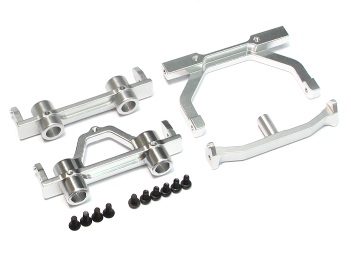 Team Raffee Co. Axial SCX10 Aluminum Front & Rear Bumper Set - 1 Set Silver