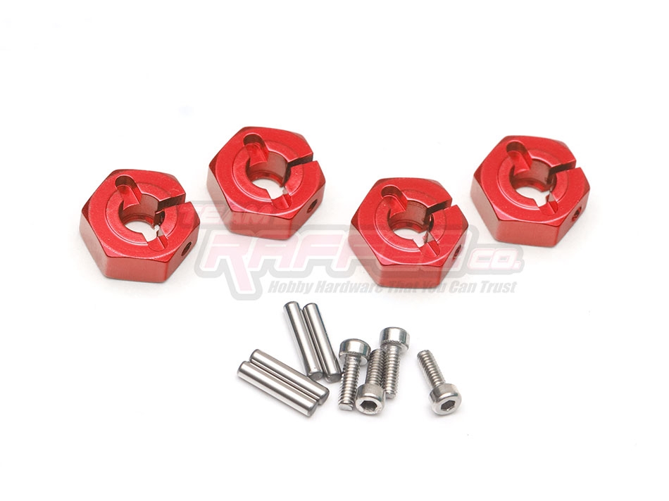 Team Raffee Co. Tamiya TT-02 12mm Wheel Hex. Hub with Locker / (4) Red