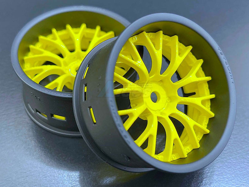 Team-Tetsujin Miscellaneous All Super Rim Set Matte Black × Daisy Gloss Yellow (2)