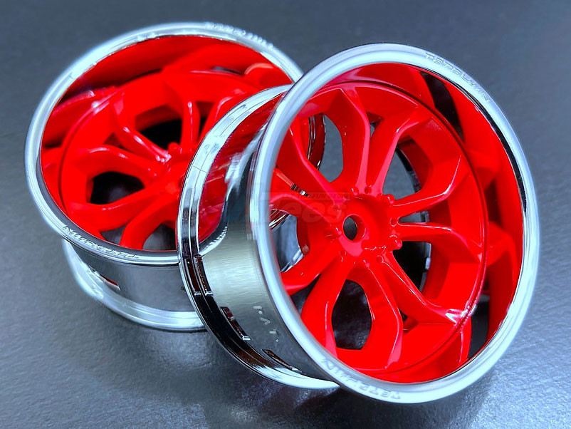 Team-Tetsujin Miscellaneous All Super Rim Set Chrome x Deep Spider Gross Red (2)