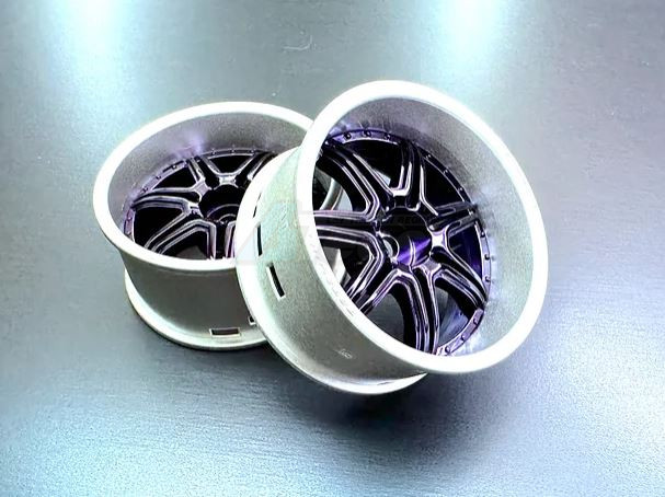 Team-Tetsujin Miscellaneous All Super Rim Set Alumi silver02 x Marguerite Chrome Purple
