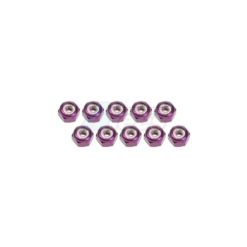 3Racing Miscellaneous All 2mm Aluminum Lock Nuts (10 Pcs)