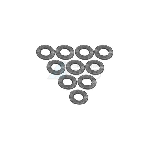 3Racing Miscellaneous All Aluminium M3 Flat Washer 0.5mm (10 Pieces) Titanium