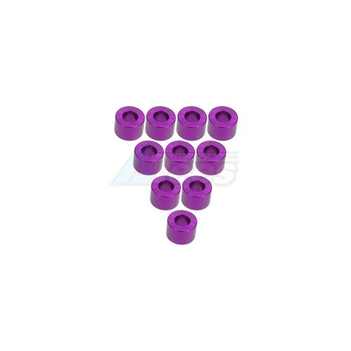 3Racing Miscellaneous All Aluminium M3 Flat Washer 4.0mm (10 Pcs) - Purple