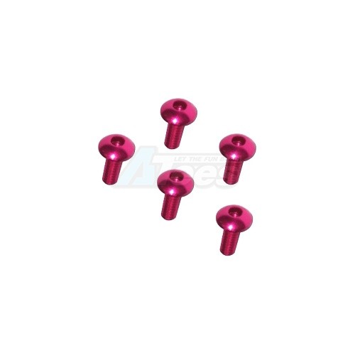 3Racing Tamiya Mini 4WD M2 x 5 Scoket Buttom Screw (Pink)