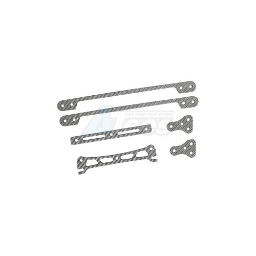3Racing Tamiya Mini 4WD Silver Carbon Chassis surrounding set For S2-VS