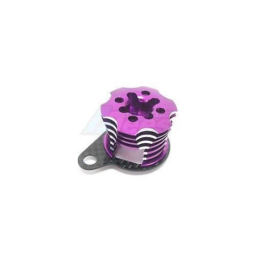 3Racing Kyosho Mini Inferno Speed Control Engine Heatsink For Mini Inferno - Purple/Woven