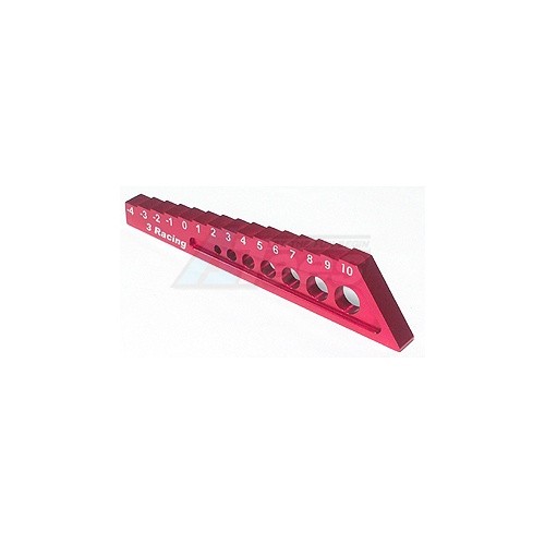 3Racing Miscellaneous All Chassis Droop Gauge -4 To 10mm - Red