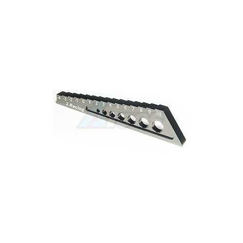 3Racing Miscellaneous All Chassis Droop Gauge -4 To 10mm - Titanium