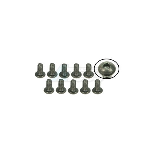 3Racing 3Racing Sakura XI M3 x 6 Titanium Button Head Hex Socket - Machine (10 Pcs)
