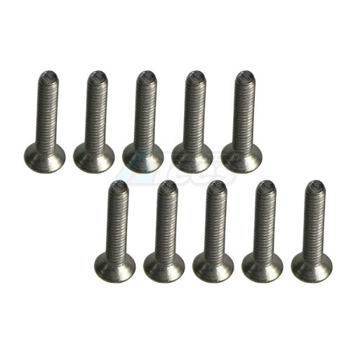 3Racing Miscellaneous All M2 X 12 Titanium Flat Head Hex Socket - Machine (10 pcs)