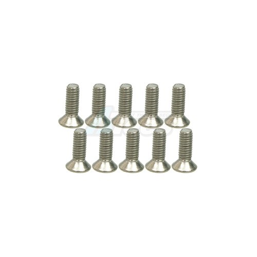 3Racing Miscellaneous All M2.6 x 8 Titanium Flat Head Hex Socket - Machine (10 Pcs)