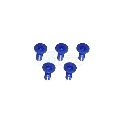 3Racing 3Racing Sakura XI Sport M3 x 8 AL7075 Flat Head Hex Socket - Machine (5 Pcs) Blue
