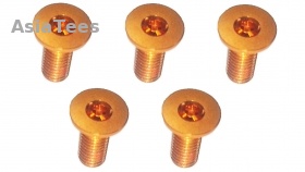 3Racing 3Racing Sakura XI Sport M3 x 8 AL7075 Flat Head Hex Socket - Machine (5 Pcs) Orange