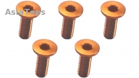 3Racing 3Racing Sakura FF2014 M3 x 10 AL7075 Flat Head Hex Socket - Machine (5 Pcs) Orange