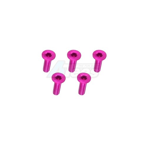 3Racing 3Racing Sakura D3 CS Sport M3 x 10 AL7075 Flat Head Hex Socket - Machine (5 Pcs) Pink