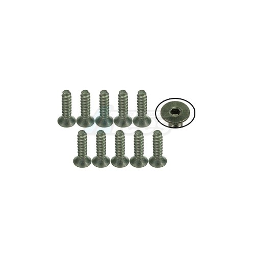3Racing Miscellaneous All M3 x 12 Titanium Flat Head Hex Socket - Self Tapping (10 Pcs)