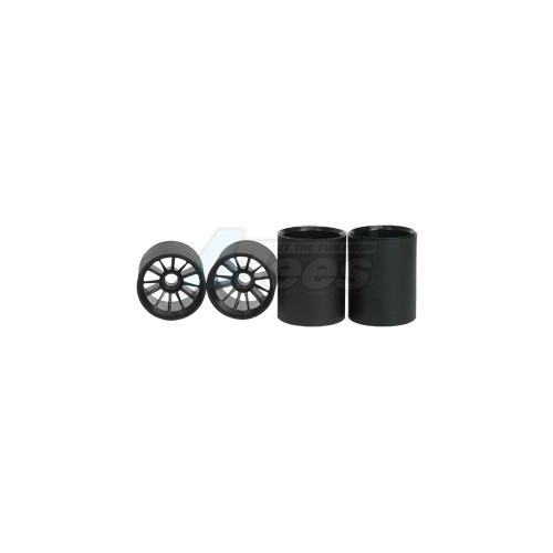 3Racing Miscellaneous All Rim Set For Tamiya F1 (4pcs)- Black Black