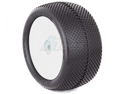 AKA Miscellaneous All 1:10 Buggy Evo Gridiron Rear (Super Soft) Evo Wheel Pre-mounted White (One Pair)