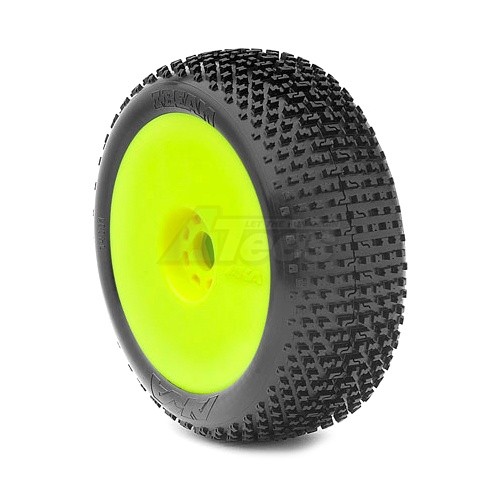AKA Miscellaneous All 1:8 Buggy I-Beam (Soft) Evo Wheel Pre-mounted Yellow (One Pair)