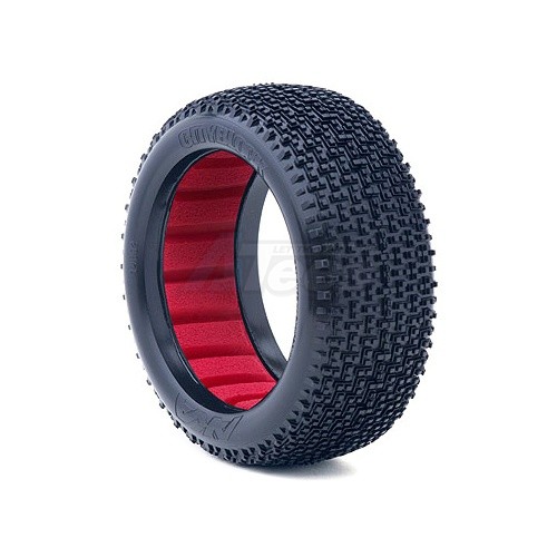 AKA Miscellaneous All 1:8 Buggy Cityblock (Super Soft) W/ Red Inserts (One Pair)