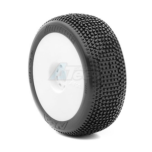 AKA Miscellaneous All 1:8 Buggy Impact (soft) Evo Wheel Pre-mounted White (One Pair)