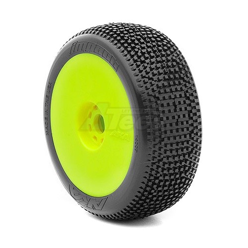 AKA Miscellaneous All 1:8 Buggy Impact (super Soft) Evo Wheel Pre-mounted Yellow (One Pair)