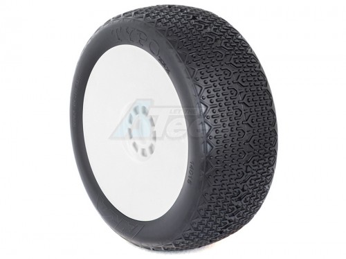 AKA Miscellaneous All 1:8 Buggy Typo (Super Soft) EVO Wheel Pre-mounted White (One Pair)