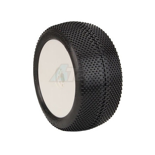 AKA Miscellaneous All 1:8 Truggy Evo Gridiron (Super Soft) Pre-mounted White (One Pair)