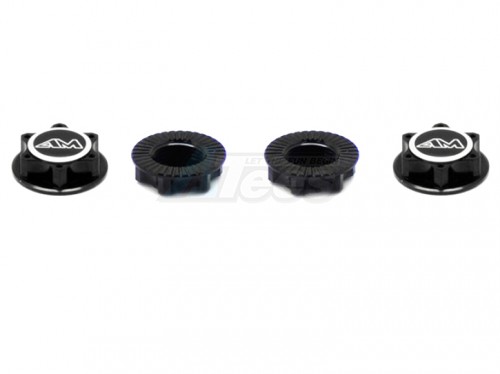 Arrowmax Miscellaneous All Alu 1/8th Wheel Nuts Closed End / Lightweight (Black) (4)