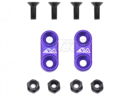 Arrowmax Miscellaneous All 1/10th On-Road Alu Wing Mounts (Purple)