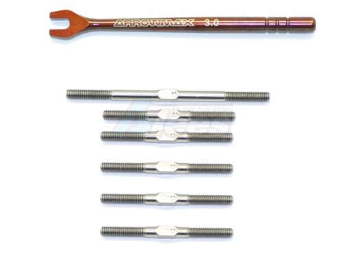 Arrowmax Miscellaneous All Turnbuckle Set for Schumacher Mi5 (Titanium)