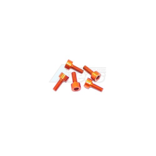Arrowmax Miscellaneous All Aluminum Screw allen cilinder head M2.2x6 Orange (7075) (5)