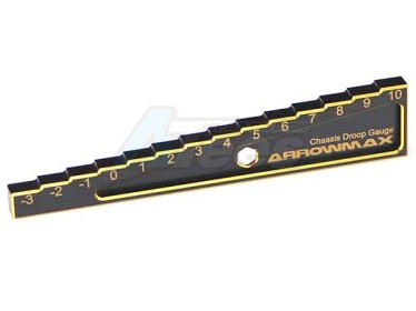 Arrowmax Miscellaneous All Chassis Droop Gauge -3 to 10mm for 1/10 Car (10mm) Black Golden