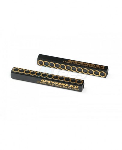 Arrowmax Miscellaneous All Chassis Droop Gauge Blocks 10 MM Black Golden (2)