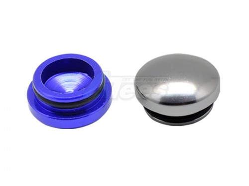 Arrowmax Miscellaneous All 22MM Aluminum End Cap - Purple & Silver (2)