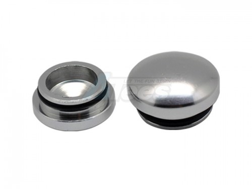 Arrowmax Miscellaneous All 18MM & 22MM Aluminum End Cap - Silver (2)
