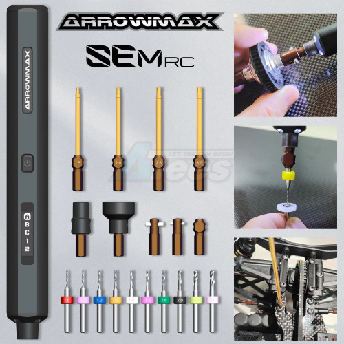 Arrowmax Miscellaneous All SEM RC Diff Checker & Electric Screwdriver 6kgf.cm Black